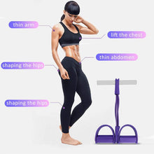 Load image into Gallery viewer, Fit™: 4-Tube Pedal Fitness Rope for Woman &amp; Men - Fitness Gum 4 Tube Resistance Bands Latex Pedal Exerciser Sit-up Pull Rope Expander Elastic Bands Yoga equipment Pilates Workout
