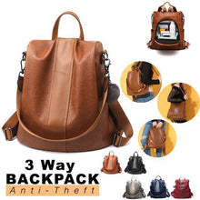 Load image into Gallery viewer, PREMIUM™ Premium Leather Three Way Anti-Thief Women&#39;s Backpack
