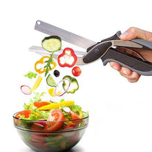 Load image into Gallery viewer, Smart Cutter™ Kitchen Scissors - New Multi-Function Smart Clever Scissor Cutter 2 in 1 Cutting Board Utility Cutter Stainless Steel Ourdoor Smart Vegetable Knife
